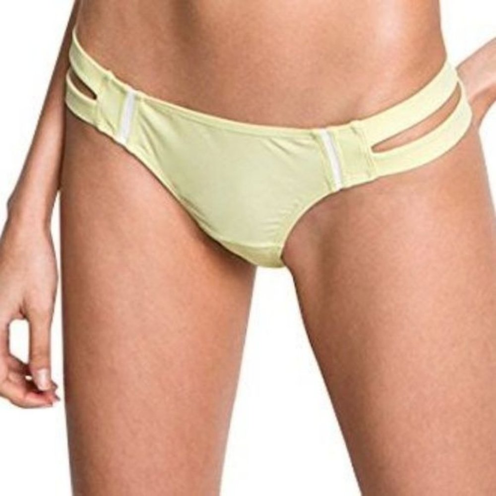 6 SHORE ROAD Santiago Floral Bikini Bottom in Lime
